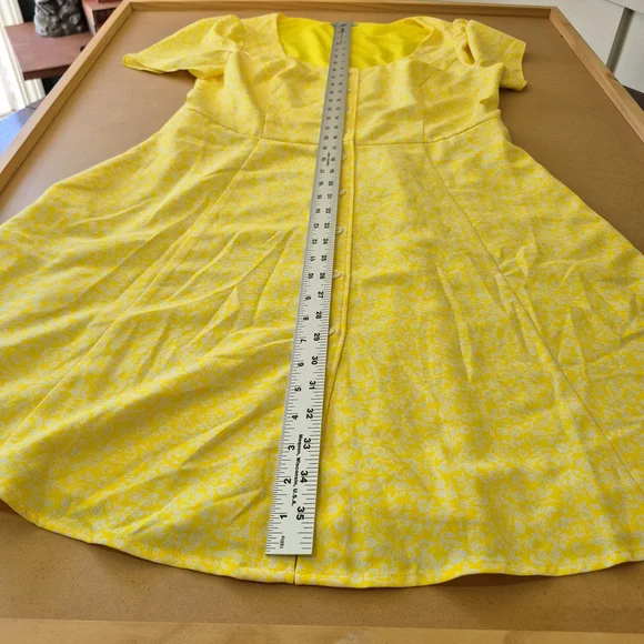 Draper James Sunny Yellow Floral Midi Dress - Picture 2 of 8